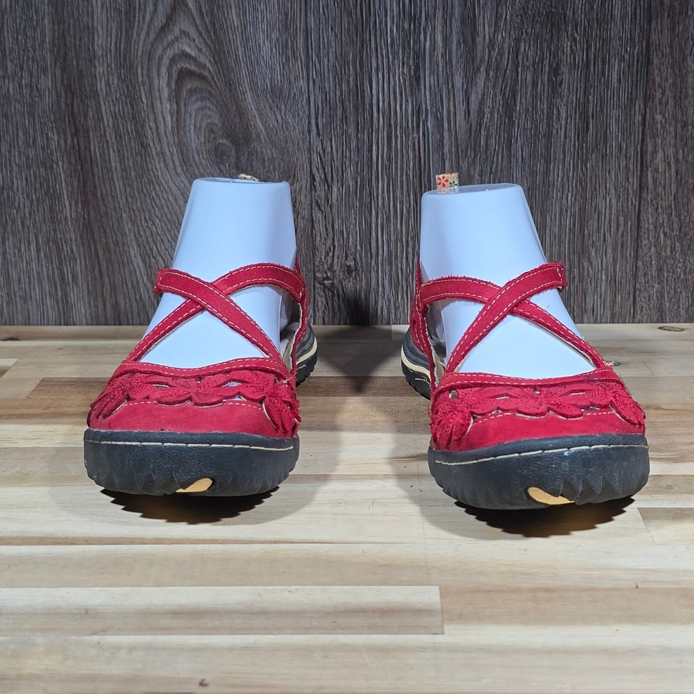 Jambu Red Floral Cutout Mary Jane Loafers - Picture 15 of 15